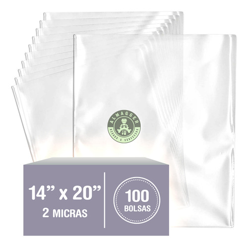 Bolsa De Plástico Sellable 14x20 PuLG - 2 Micras (x 100 Und)