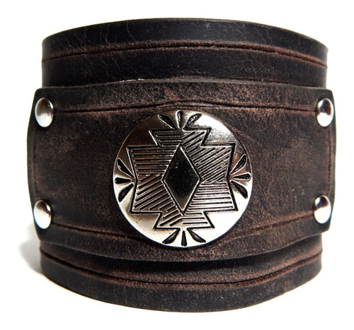 Pulsera De Cuero  Artesanal Unisex Estilo Vikigo Medieval