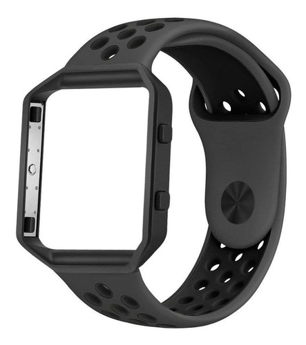 Pulseira Silicone N1k Sport Para Fitbit Blaze Cor Preto