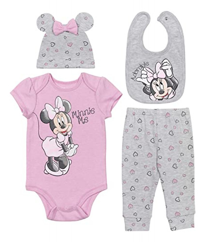 Bodys Bebe Disney Minnie Mouse - Juego De Canastilla Para Be