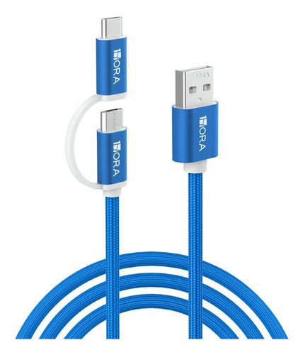 Cable V8+ Type C Carga Rapida Y Sincroniza Datos 1 Metro
