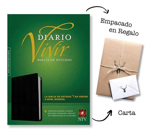 Biblia De Estudio Diario Vivir Negro Ntv