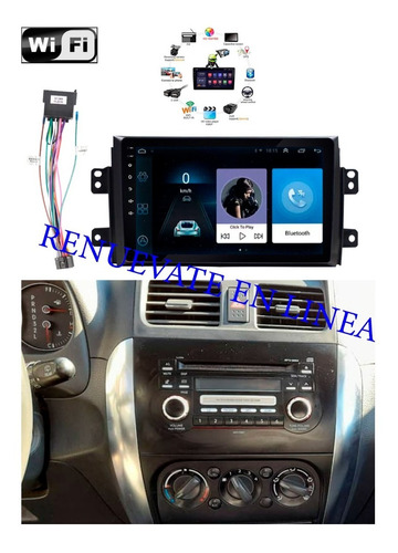 Radio Android Gps 9 Pulgadas Más Bisel Suzuki Sx4 Año 2004 