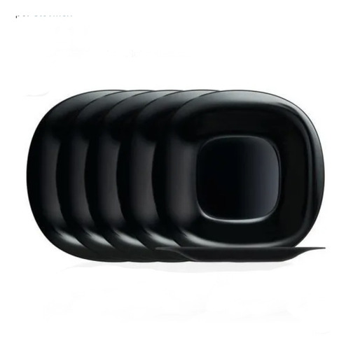 Plato Trinche Carine Linea Restaurante 26.6 Cm 30 Pza.negro Negro