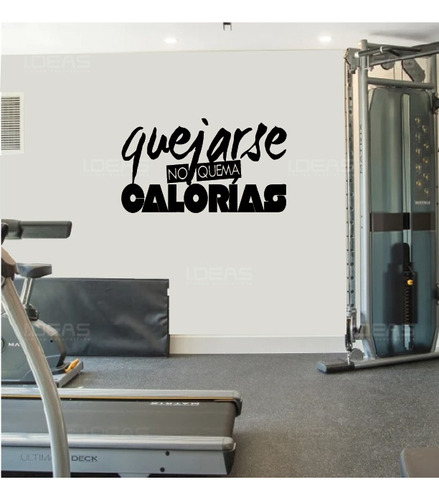 Vinil Decorativo Frases Motivacionales Quejarse Gimnasio