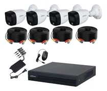 Comprar Dahua Kit de Video Vigilancia 4 Cámaras 2 MP Full Color con Accesorios Incluidos Circuito Cerrado con Detección de Movimiento y Cámaras de Seguridad Alta Resolución