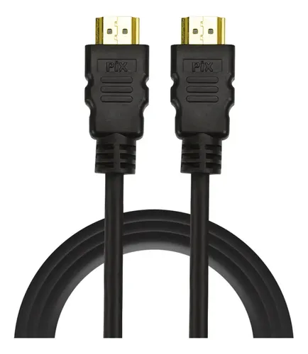 Cabo HDMI 5m Pix 4K 2.0 60Hz Conector Ouro TV Gamer Computador