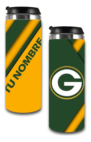 Termo Metalico Nfl Green Bay Personalizable