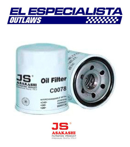 Filtro De Aceite Chevrolet Gm Aveo (t250/t255) 1.2 2010 Js