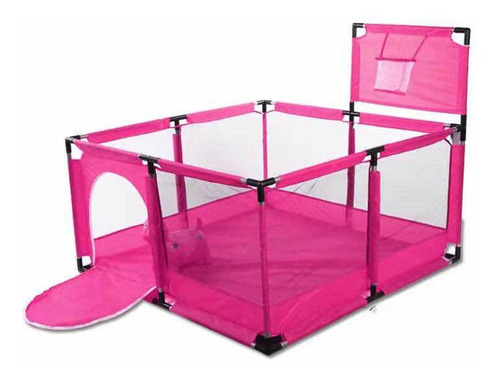 Corral De Bebe Juego Portátil Niños Corralito Rosa