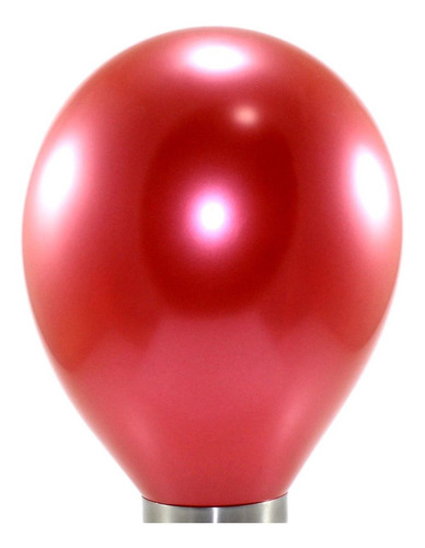 Balão Bexiga Cromado Metalizado Redondo N9 Vermelho 25 Uni