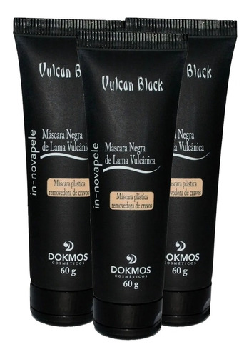 Máscara faciai para pele oleosa Genérica Vulcan Black 60g y 60mL