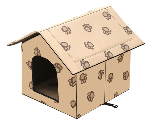 Refugio Portátil Para Mascotas: Casa Para Gatos Beige L