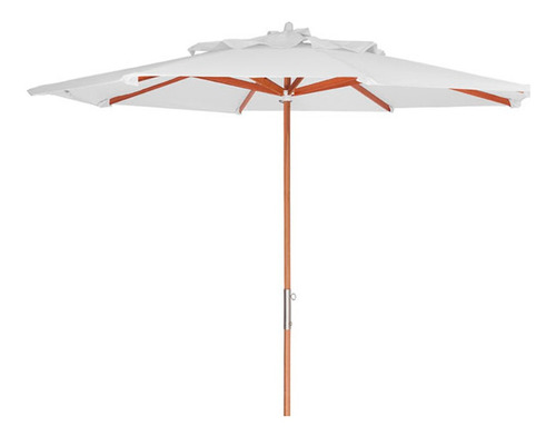 Sungap 300S ombrelone guarda-sol sombrero 3 metros cor branca madeira nobre