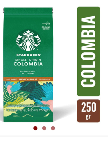 Café Starbucks Colombia En Grano O Molido Paquete 250g