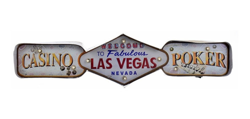 Cartel Led Decorativo Vintage 220v Las Vegas 2- Oferta Tutti