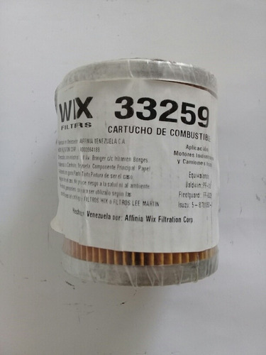 Filtro Diésel Wix 33259. Isuzu P31442, Encava 54ao500