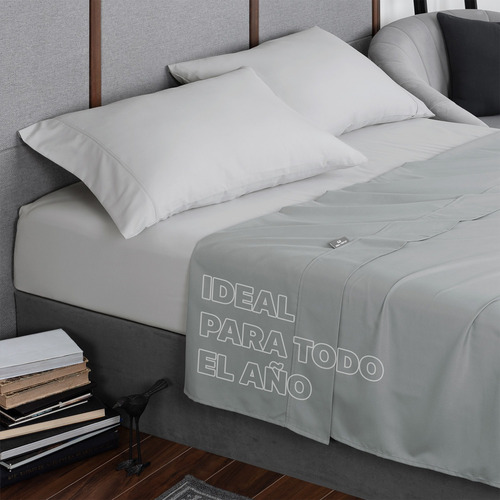 Sábanas Duotono Queen Size Microfibra Real Textil