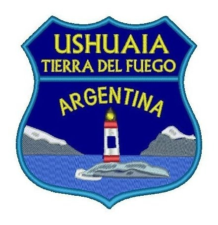 Patch Bordado Ushuaia Tierra Argentina (moto,viagem,turismo)