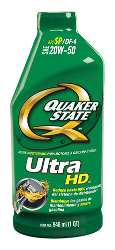 2 Pack Aceite Para Motor Ultra 20w50 Quaker State Multigrado