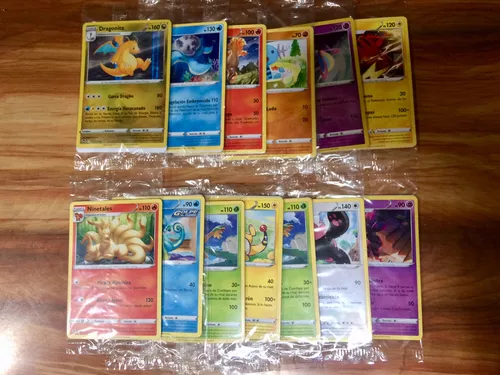 Lote 6 Cartas Pokémon Vuala Sorpresa Dragonite Foil Etc