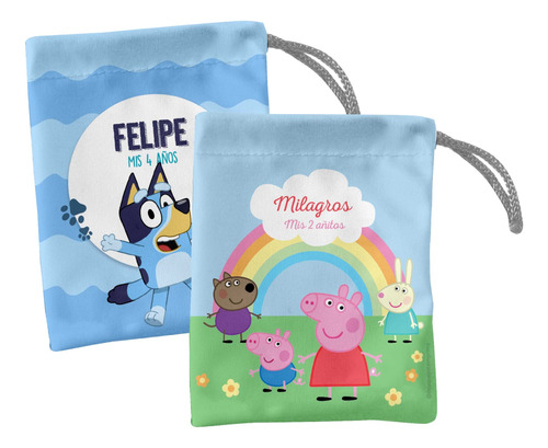 Bolsitas De Tela Personalizadas Infantiles X 10 Unidades