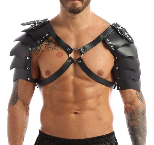 Cinturón Ajustable Hombre Arnes De Pecho Cuerpo Punk Correa