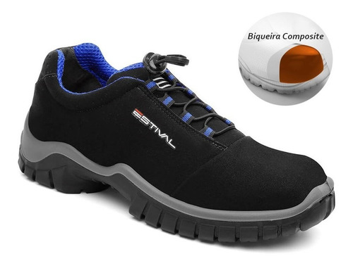 Sapato Bota Segurança Microfibra Bico Composite Estival