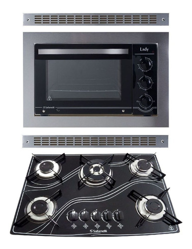 Kit Forno Elétrico Embutir E Cooktop Tripla Chama Safanelli