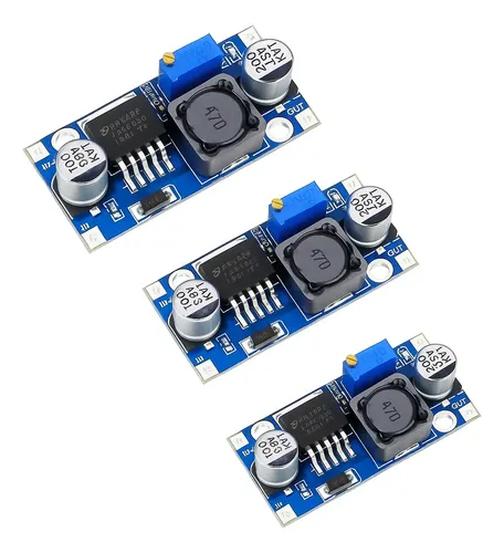 Regulador Tensão Step Down Buck Dc-dc Lm2596 Kit 3 Unidades