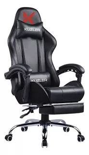 Silla Gamer Kuzler Masajeador Lumbar Reposapies Negro