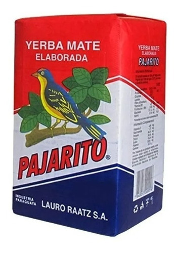 Erva Mate Terere Pajarito Elaborada 500g