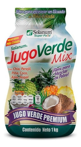 Jugo Verde Mix Piña Colada 1 Kg Solanum