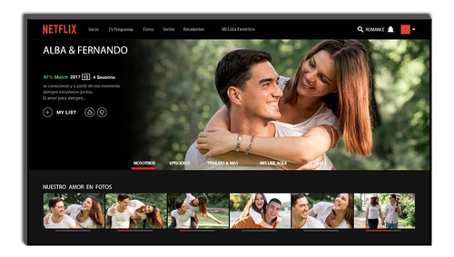 Cuadro Novios Aniversario Netflix Regalo Personalizado 20x30