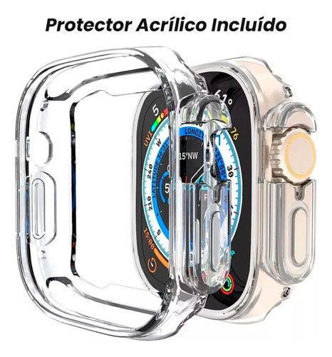 Smartwatch Grow GR29 Ultra+ 2.1" GPS Llamadas Notificaciones Doble Malla Silicona Tela Blanco/Azul