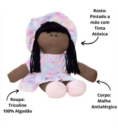 Kit Bonecas E Bonecos De Pano 30cm C/ 15 Unidades Sortidas
