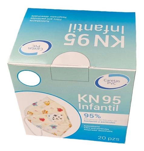 Cubrebocas Kn95 Para Niños Con Filtro Infantil (5 Unidades)
