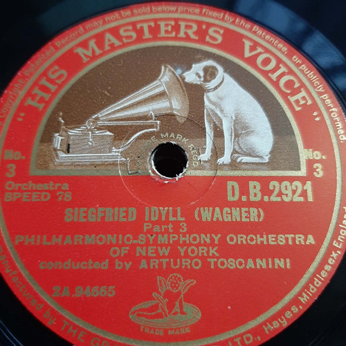 Pasta Arturo Toscanini Orch New York Master Voice 3 - 4 Tc53