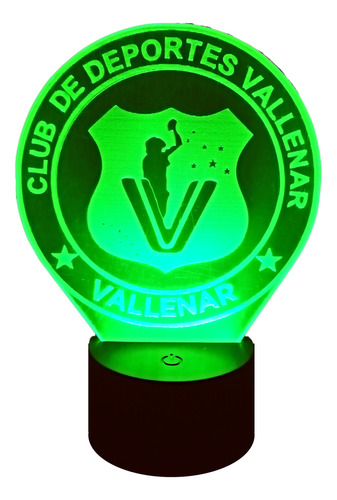 Club De Deportes Vallenar Lámpara Led 3d 7 Colores Led