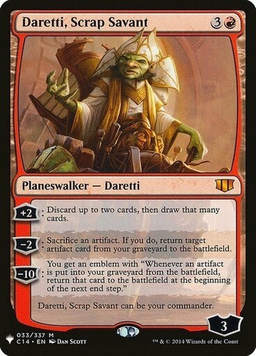 Magic Mtg Daretti, Scrap Savant (commander 2014) Mystery Boo