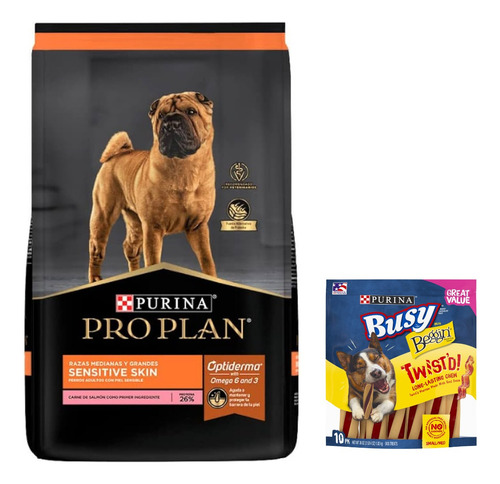 Pro Plan Sensitive Skin Adulto Raza Med/gde 17.5kg+regalo Ms