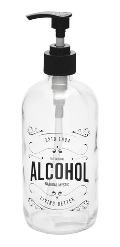 Dispenser Alcool Âmbar Minimalista Alcohol 490ml