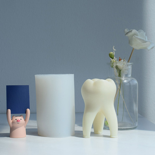 Vela 3d Para Decoración De Dientes, Molde De Silicona, Resin