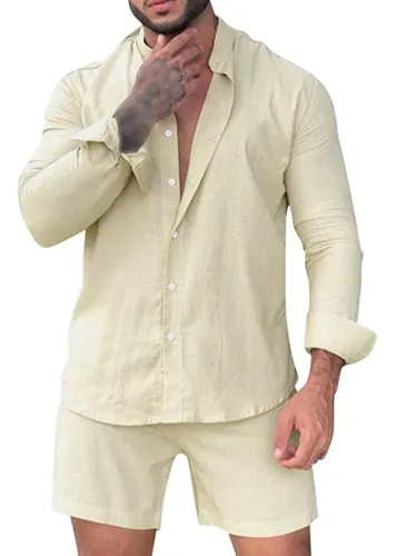 Conjunto lino hombre cheap