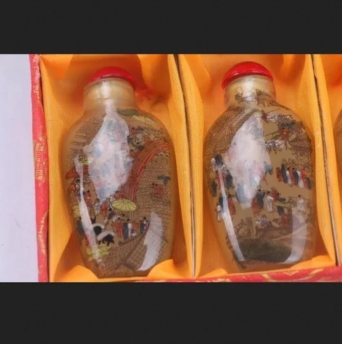Garrafas Antigas Vidro Perfume Pintado A Mão Chinesa