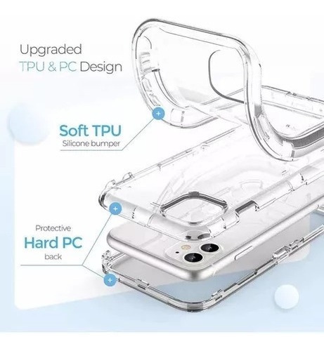 Imagen 4 de 9 de Forro iPhone 14 Pro Max Antigolpes 360 Transparentes