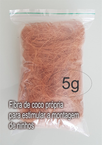 Imagem 1 de 1 de Fibra De Coco Próprio P/ Montagem De Ninhos De Pássaros 5g