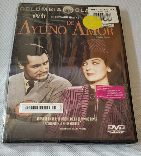 Dvd Ayuno De Amor Cary Grant Original 