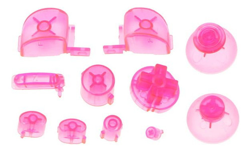 Set Botones Color Rosado Transparente Para Gamecube