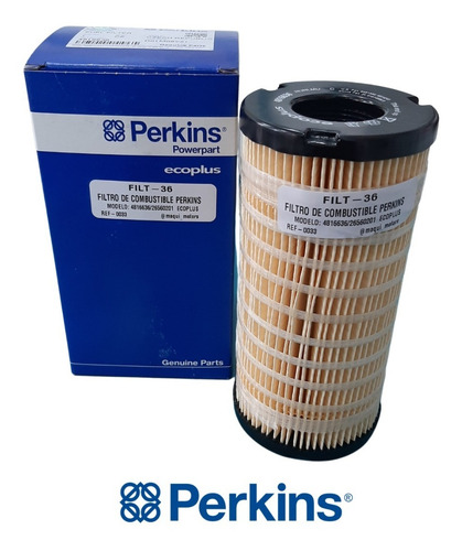 Imagen 2 de 3 de Filtro De Combustible Perkins Eco 4816636/1r-1804/26560201